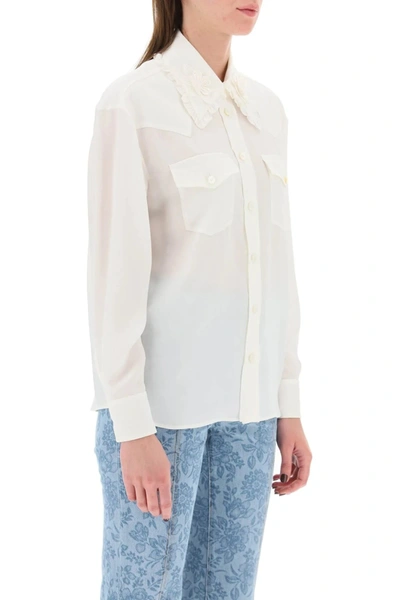 Shop Alessandra Rich Silk Shirt