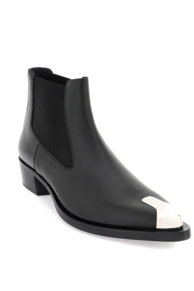 Shop Alexander Mcqueen 'punk' Chelsea Ankle Boots