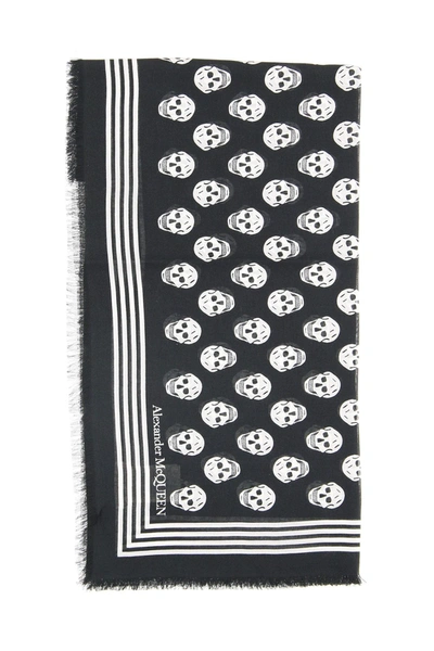 Shop Alexander Mcqueen Biker Skull Scarf