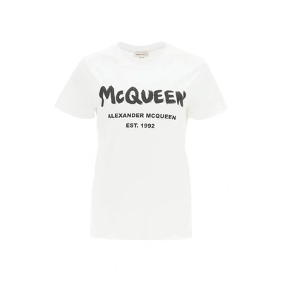 Shop Alexander Mcqueen Cotton Logo T Shirt