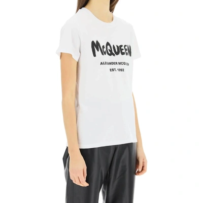 Shop Alexander Mcqueen Cotton Logo T Shirt