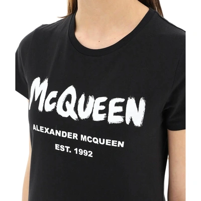 Shop Alexander Mcqueen Cotton Logo T Shirt