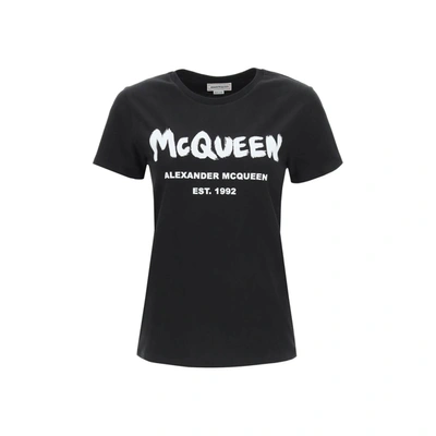 Shop Alexander Mcqueen Cotton Logo T Shirt