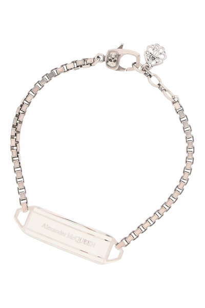 Shop Alexander Mcqueen Identity Chain Bracelet