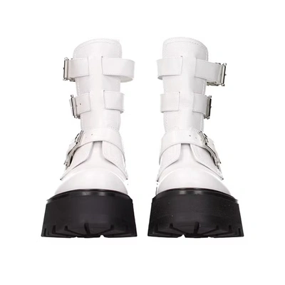 Shop Alexander Mcqueen Leather Ankle Boots