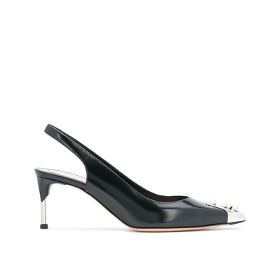 Shop Alexander Mcqueen Leather Punk Stud Pumps