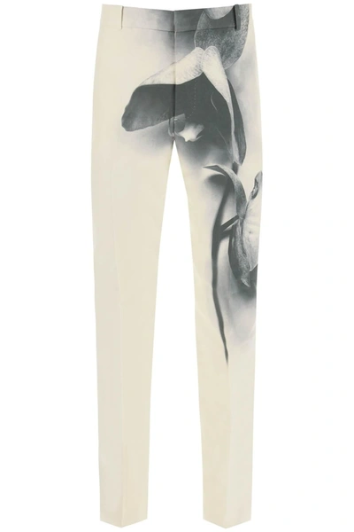 Shop Alexander Mcqueen Orchid Cigarette Pants