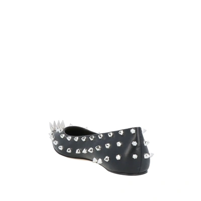 Shop Alexander Mcqueen Punk Stud Leather Flats