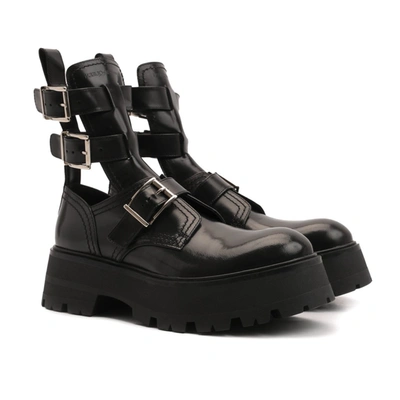 Shop Alexander Mcqueen Rave Leather Boots