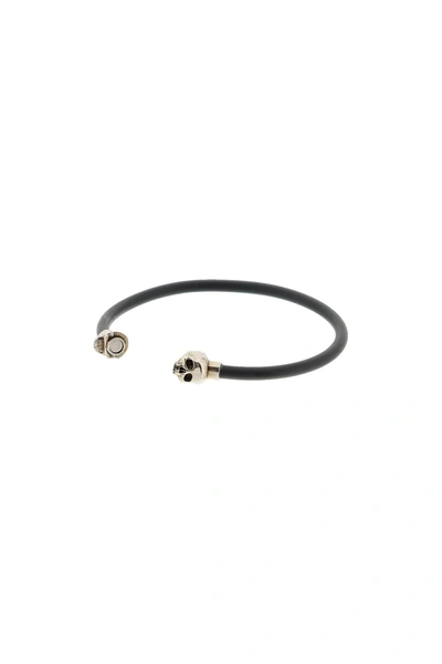 Shop Alexander Mcqueen Skull Rubber Bracelet