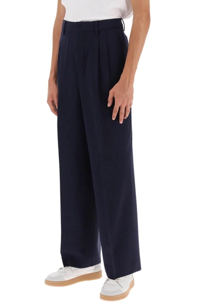 Shop Ami Alexandre Mattiussi Loose Fit Pants With Straight Cut