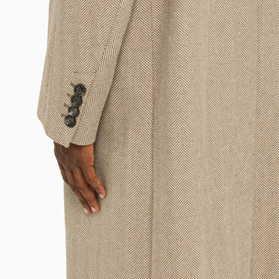 Shop Ami Alexandre Mattiussi Ami Paris Champaign Wool Double Breasted Coat