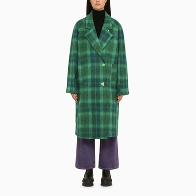 Shop Andersson Bell Green/blue Check Coat