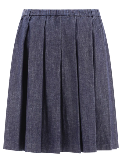 Shop Aspesi Pleated Skirt