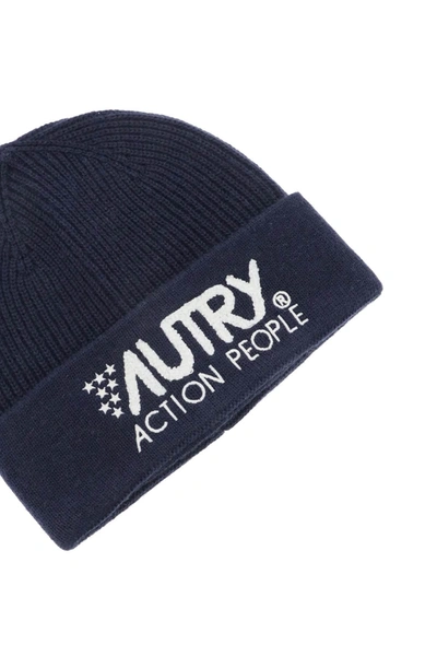 Shop Autry Beanie Hat With Embroidered Logo