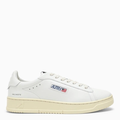 Shop Autry White Leather Dallas Sneakers
