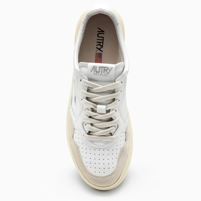 Shop Autry White Leather Low Top Sneakers