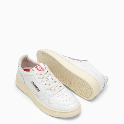 Shop Autry White Leather Medalist Low Top Sneakers