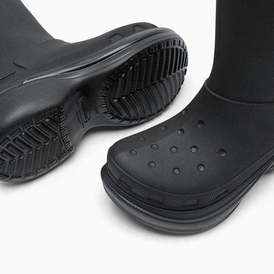Shop Balenciaga Black Crocs Boots