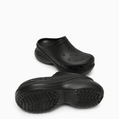 Shop Balenciaga Crocs Black Rubber Slip On Sandal
