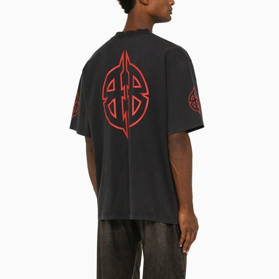Shop Balenciaga Metal Bb Black Crew Neck T Shirt