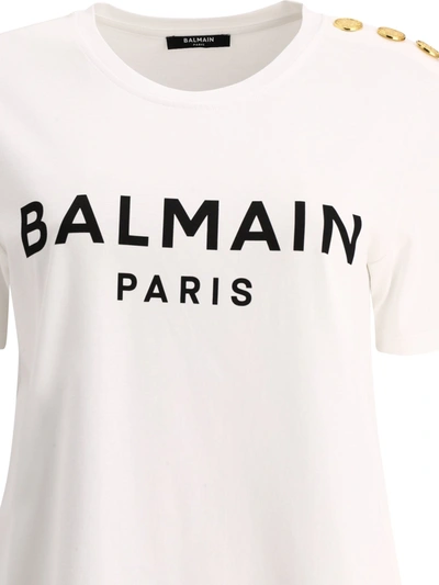 Shop Balmain 3 Buttons T Shirt