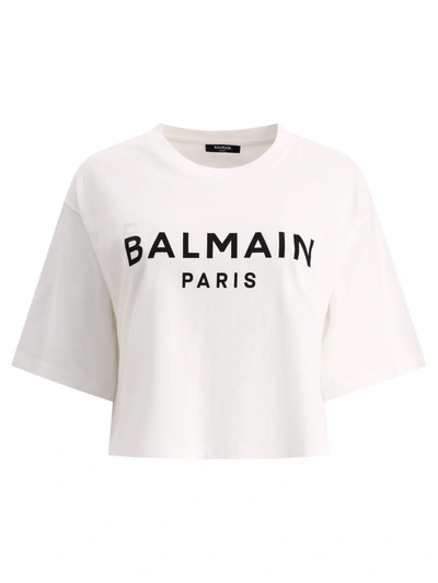 Shop Balmain Cropped T Shirt