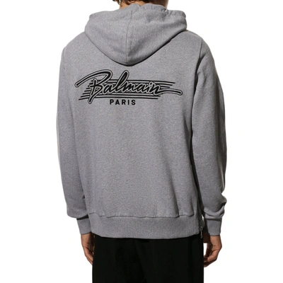 Shop Balmain Logo Hooded Sweatshirt