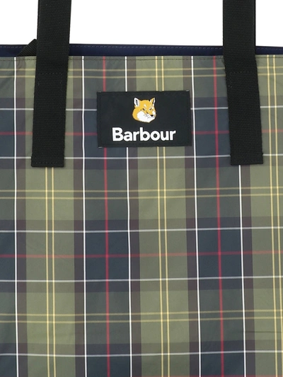Shop Barbour X Maison Kitsuné Reversible Tote Bag