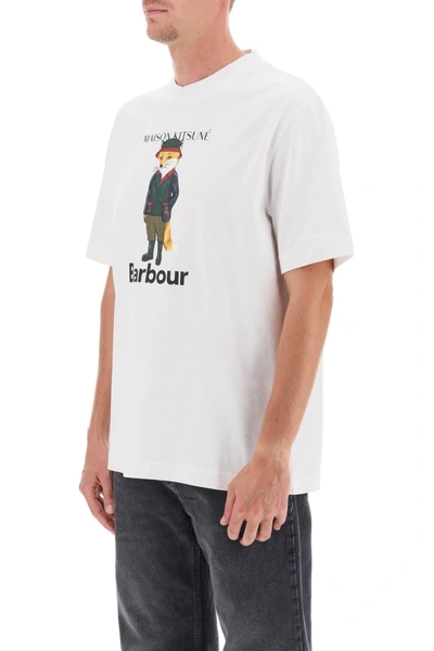 Shop Barbour Maison Kitsuné Fox Beaufort Crew Neck T Shirt