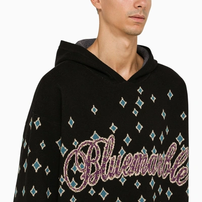 Shop Bluemarble Black Knitted Hoodie