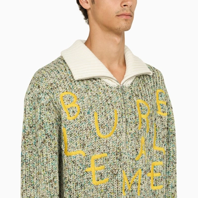 Shop Bluemarble Beige/green Melange Sweater