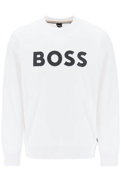 Shop Hugo Boss Boss Logo Print Sweatshirt