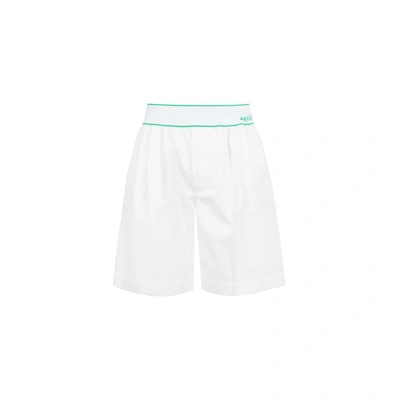 Shop Bottega Veneta Cotton Logo Shorts