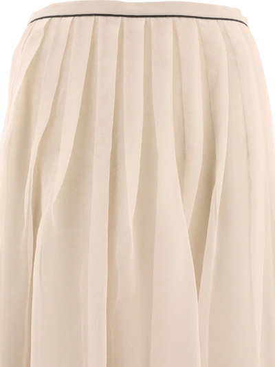 Shop Brunello Cucinelli Pleated Skirt