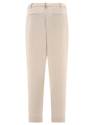Shop Brunello Cucinelli Slouchy Trousers With Monili