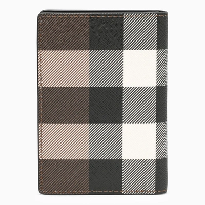 Shop Burberry Beige Card Case In Coated Canvas