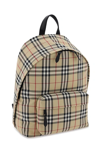 Shop Burberry Check Backpack