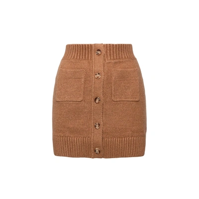 Shop Burberry Knitted Mini Skirt