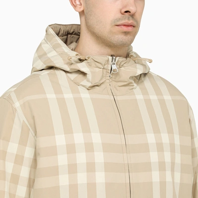 Shop Burberry Reversible Check/beige Jacket