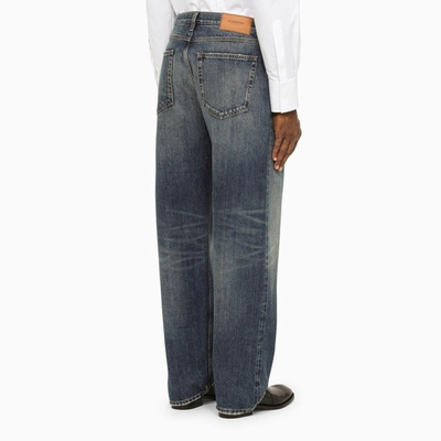 Shop Burberry Vintage Effect Regular Denim Jeans