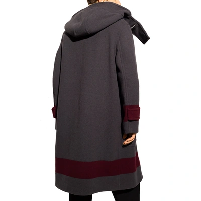 Shop Burberry Wool Hooded Coat