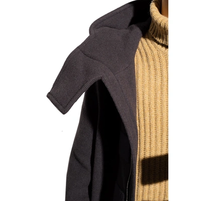 Shop Burberry Wool Hooded Coat
