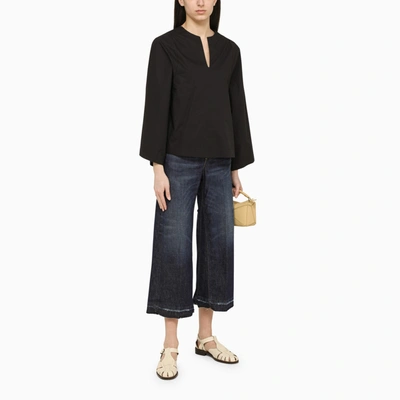 Shop By Malene Birger Wide Black Blouse