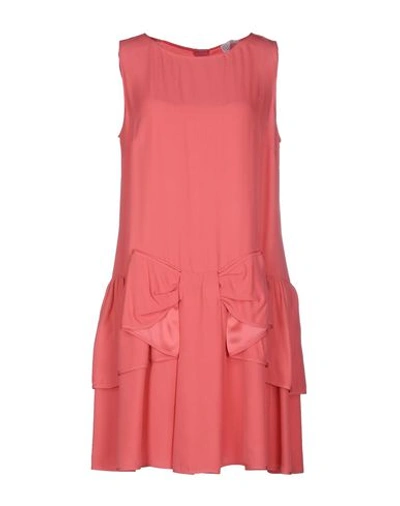 Red Valentino Short Dress In Coral