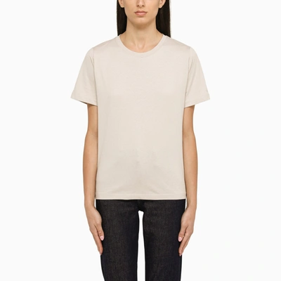 Shop Calvin Klein Grey Cotton Crew Neck T Shirt