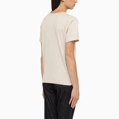 Shop Calvin Klein Grey Cotton Crew Neck T Shirt
