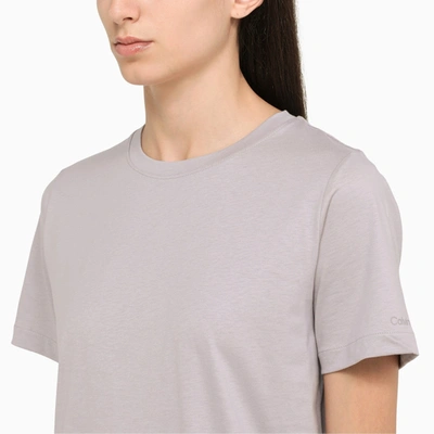 Shop Calvin Klein Lilac Crew Neck T Shirt With Logo