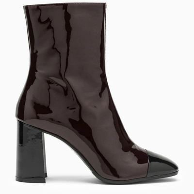 Shop Carel Paris Brown/black Patent Leather Boot