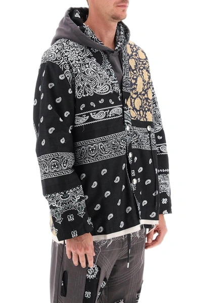 Shop Children Of The Discordance Concho Patchwork Overshirt